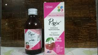 Rigix syrup Uses amp Benefits Cetirizine Hydrochloride oral solution [upl. by Neeliak]