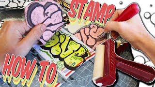 How To Make a Stamp  Graffiti Throwie on Stickers [upl. by Nirej]