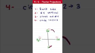 Fischer Projection R amp S  Stereochemistry Shortcut [upl. by Temple316]