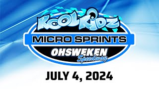 07042024  MICRO SPRINTS  OHSWEKEN SPEEDWAY [upl. by Hughmanick]