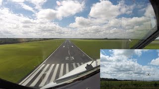 Approach amp landing runway 23 Groningen airport Eelde GRQ EHGG [upl. by Liahus]