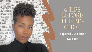 TAPERED NATURAL CUT  4 TIPS BEFORE THE BIG CHOP [upl. by Artep]