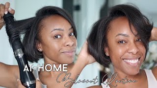 HOW TO ACHIEVE A SUCCESSFUL BLOWOUT ON NATURAL HAIR  STRAIGHT HAIR ROUTINE USING MINIMAL HEAT [upl. by Bobbee]