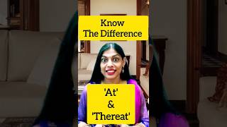 Understanding ‘At’ vs ‘Thereat’  Meanings amp Usage with Examplesquot ytshortsindia englishlanguage [upl. by Oirom717]