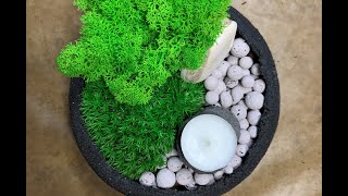 How to make a moss bowl with preserved moss [upl. by Adnoryt]