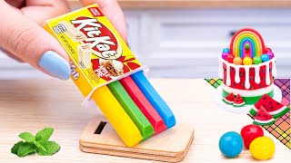 Best Miniature Chocolate Cake Decorating Ideas 🌈 Satisfying Mini Colorful KitKat Cake Dessert Video [upl. by Saphra]