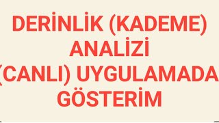 DERÄ°NLIK KADEME ANALÄ°ZÄ° CANLI  GÃ–RÃœNTÃœLÃœ VE UYGULAMA LI ANLATIM BÄ°ST BORSA LOT BÄ°ST100 [upl. by Clayborne]