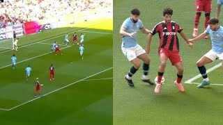 Raúl Jiménez asistencia de tacón al gol de Andreas Pereira Manchester City vs Fulham 11 Resumen [upl. by Pang]