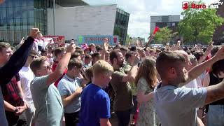 ENGLAND FANS SING THE NATIONAL ANTHEM BEFORE THE SWEDEN MATCH [upl. by Wilen]