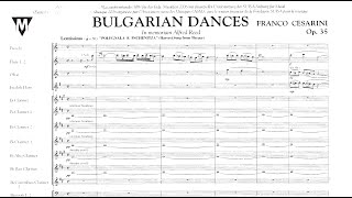 Score Franco Cesarini  Bulgarian Dances Part I for concert band 2006 [upl. by Burd]