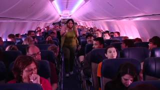 Southwest Airlines onboard giveaway on its first Boeing 737800 [upl. by Halimeda]