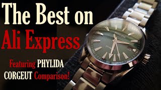 PHYLIDA AQUATERRA HOMAGE The Best Affordable Watch on AliExpress Full review and Corgeut Comparison [upl. by Gothar]