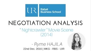 INTRO Negotiation Scene Analysis  quotNightcrawlerquot Movie Scene 2014 By Ryme HAJILA MKG16 RBS UIR [upl. by Llechtim204]