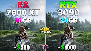 RTX 3090 vs RX 7800 XT  Test in 10 Games  4K [upl. by Harty]