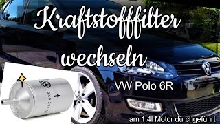 Kraftstofffilter wechseln VW Polo 6R Changing fuel filter VW Polo 6R [upl. by Lammaj332]