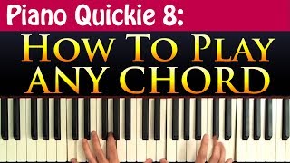 How to Construct ANY Chord Piano Quickie 8 [upl. by Gerge]