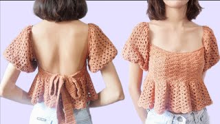 Chlamys V2  Crochet top [upl. by Terag]