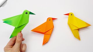 Easy origami hummingbird  Paper bird [upl. by Triny193]