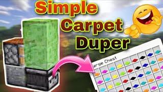 Minecraft 121  SIMPLE CARPET DUPER Glitch Farm  Java  Bedrock xbox window10 [upl. by Corine]