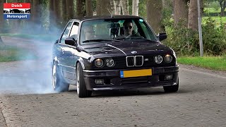 390HP BMW E30 with GT2860RS Turbo  Powerslides amp Crazy Burnouts [upl. by Vale670]