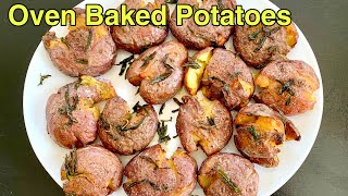 Oven Baked Potatoes with Rosemary Browned Butter Potato Recipes [upl. by Comstock]