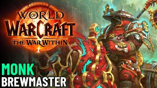 Brewmaster Monk Gameplay Livestream  Mythic Dungeons Raid Gear Grinding  WoW The War Within [upl. by Haduhey]