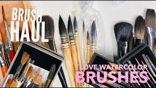 Watercolor Brush Haul  Watercolor by Scarlett Damen [upl. by Nnylacissej]