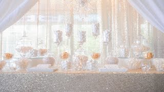 Opulent White  Gold Dessert Bar styled by Enchanted Empire Event Artisans [upl. by Rehpotsrik88]