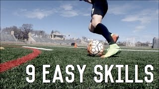 9 Easy Skill Moves To Beat Defenders  Dribbling Skills Tutorial For FootballersSoccer Players [upl. by Arawaj]