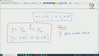 Lec 17 Basics of Representation theory continued [upl. by Jennie]