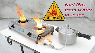 How to Make Fuel Gas From Water With in 10 sec  Experiment [upl. by Ahpla41]