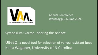 UBeeO a novel tool for selection of varroa resistant honey bees Kaira Wagoner [upl. by Kaiser]