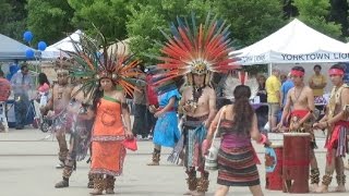 Aztec Folk Atl Tlachinolli dancing indigenous mexican dances at the Hispanic Heritage Festival [upl. by Nanni114]