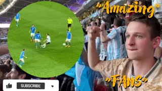 INGLES se IMPRESIONA con la HINCHADA ARGENTINA en WEMBLEY la FINALISSIMA 2022 [upl. by Ecirehs]