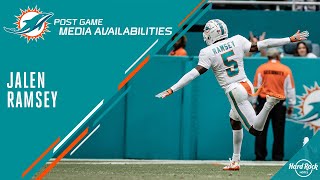 CB Jalen Ramsey meets with the media after LVvsMIA  Miami Dolphins [upl. by Grindlay51]