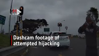 Dashcam captures daring escape from attempted hijacking [upl. by Barncard]