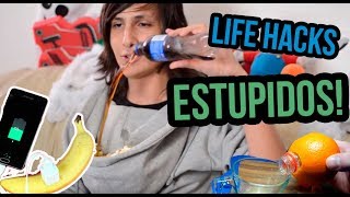 Probando Life hacks ESTUPIDOS [upl. by Silado463]