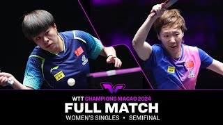 FULL MATCH  Wang Yidi vs Wang Manyu  WS SF  WTTMacao 2024 [upl. by Nilsoj]