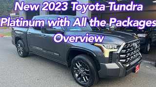 New 2023 Toyota Tundra Platinum with all the Packages Review and Walk Around [upl. by Dora]