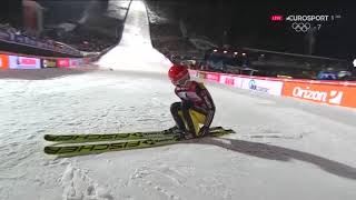 Markus Eisenbichler 1360 m Willingen 2018 English Commentary [upl. by Uhej]