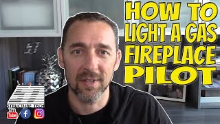 How to light a gas fireplace pilot [upl. by Mauchi]