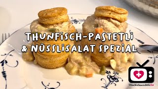 MAL ANDERS Königinnenpasteten mit Thunfischfrikassee und Feldsalat [upl. by Gnil882]