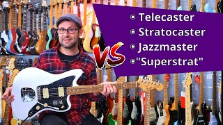 Fender ok ma QUALE modello Tele vs Strato vs Jazzmaster vs Superstrat [upl. by Bradleigh]