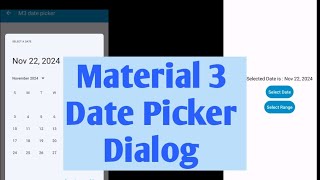 Material 3 UI Date Picker Dialog in Sketchware pro Project Sketchware sketchly [upl. by Danziger314]