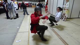 Kazotsky Kick In Real Life  TF2 Cosplay  Kamo Con 2019 [upl. by Shum]