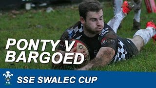 SSE SWALEC Cup Pontypridd RFC v Bargoed RFC  WRU TV [upl. by Olyhs]