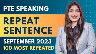 PTE Repeat Sentence  September 2023 Exam Predictions  Pearson Language Test [upl. by Glenine]