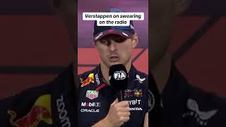 Max Verstappen talking about swearing on the radio f1 verstappen swearing radio [upl. by Deeyn]