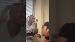 Speaking gibberish to see my husband’s reaction…🤣😭 shorts short shortvideo [upl. by Lydell]