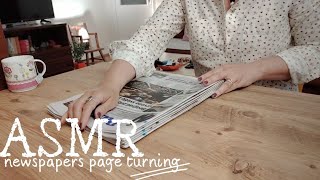 ASMR Actually Reading Weekly Newspaper Page Turning ▪️ No Talking [upl. by Nitsyrk]